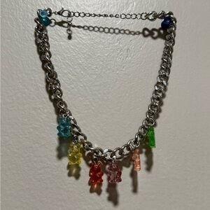 Colorful Gummy Bear Charm Necklace